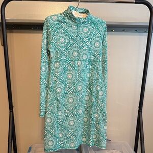 Soybu Turquoise Mandala Long Sleeve Dress